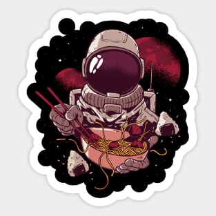 Space Astronaut With Ramen Sticker